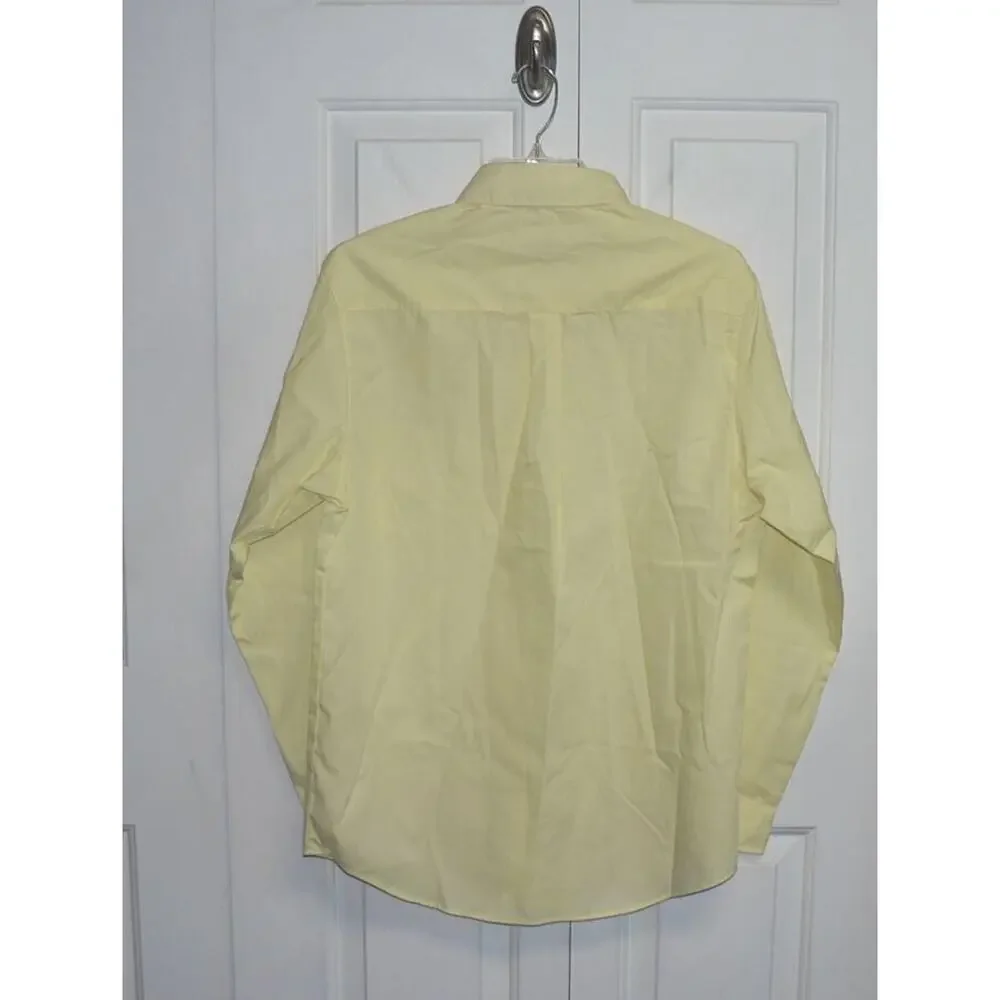 French Toast Boys Wrinkle Resistant Button-Down Dress Shirt Yellow 18H $32‎